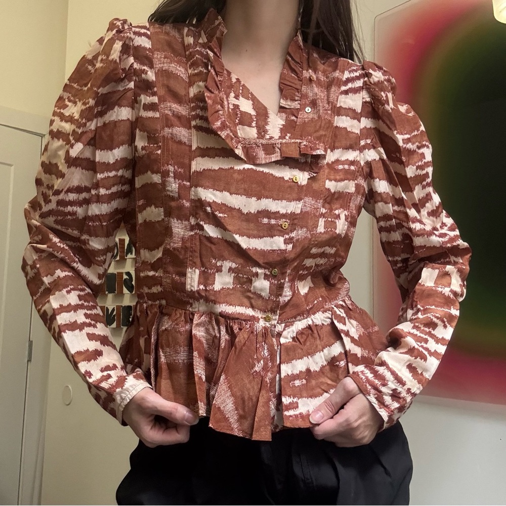 Ulla Johnson Silk Printed Blouse